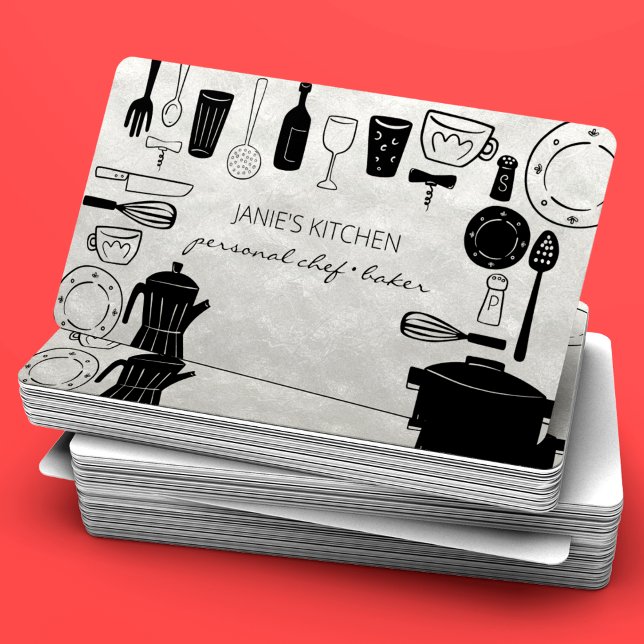Tarjeta De Visita Utensilios modernos de horneado y cocina (Subido por el creador)