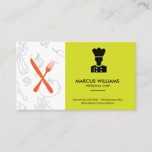 Tarjeta De Visita Utensils Culinary Chef   Propietario del restauran