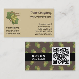 Tarjeta De Visita Uvas blancas