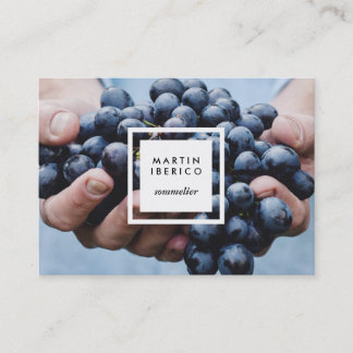 Tarjeta De Visita Uvas de vino Sommelier o Vintner