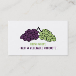 Tarjeta De Visita Uvas, Greengrocers