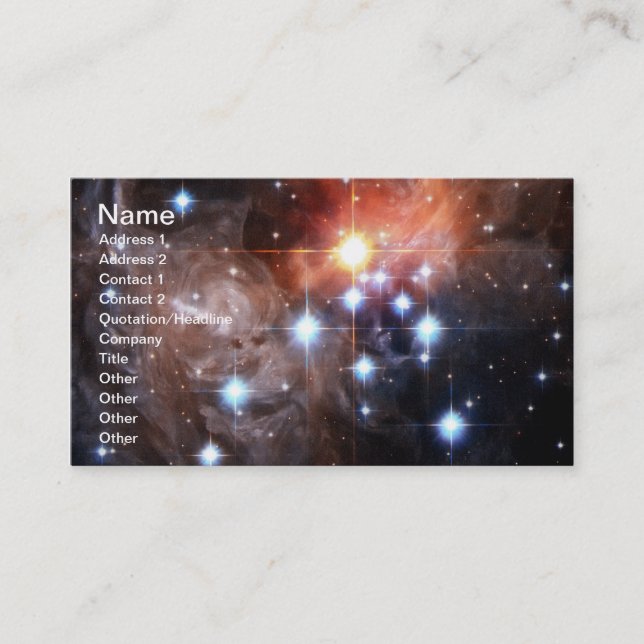Tarjeta De Visita V838 Monocerotis estrella NASA (Anverso)