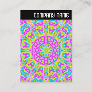 Tarjeta De Visita V Encabezado - Colorido Caleidoscopio 01
