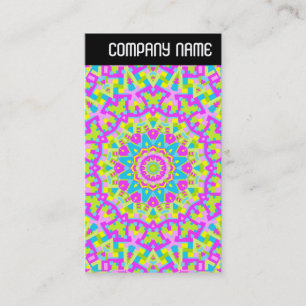 Tarjeta De Visita V Encabezado - Colorido Caleidoscopio 010