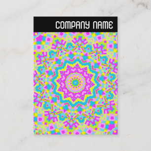 Tarjeta De Visita V Encabezado - Colorido Caleidoscopio 04
