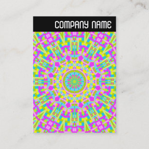 Tarjeta De Visita V Encabezado - Colorido Caleidoscopio 05