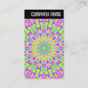 Tarjeta De Visita V Encabezado - Colorido Caleidoscopio 05