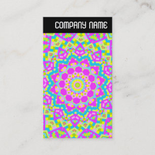 Tarjeta De Visita V Encabezado - Colorido Caleidoscopio 09
