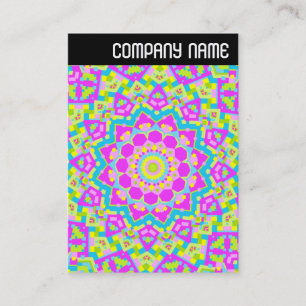 Tarjeta De Visita V Encabezado - Colorido Caleidoscopio 09