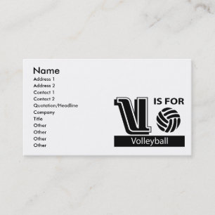Tarjeta De Visita V está para el voleibol