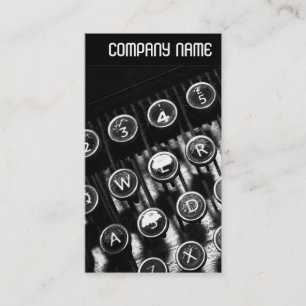 Tarjeta De Visita V jefe - máquina de escribir del vintage