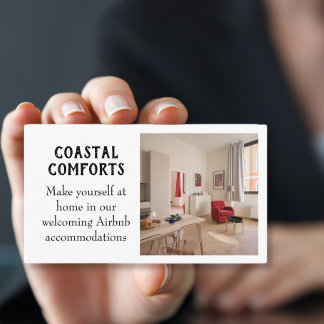 Tarjeta De Visita Vacaciones blancas modernas Código Renta QR