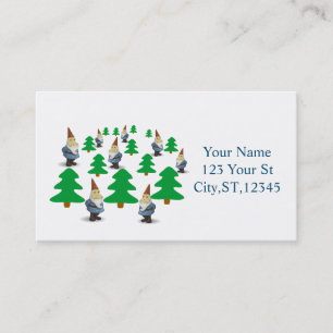 Tarjeta De Visita Vacaciones de invierno engendran árboles de Navid