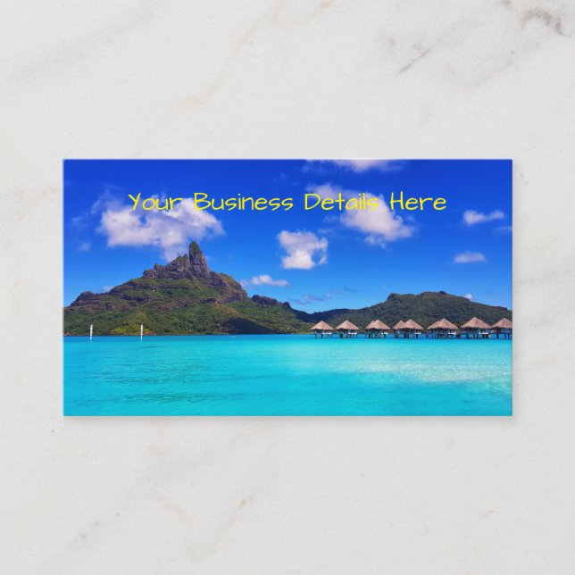 Tarjeta De Visita Vacaciones en isla tropical Bora Bora Scenic (Anverso)