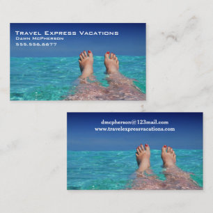 Tarjeta De Visita Vacaciones tropicales de agente de viajes