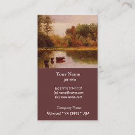 Tarjeta De Visita Vacas En Un Paisaje Agudo Albert Bierstadt