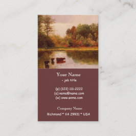 Tarjeta De Visita Vacas En Un Paisaje Agudo Albert Bierstadt