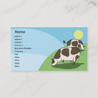 Tarjeta De Visita Vacas - negocio