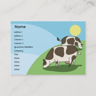 Tarjeta De Visita Vacas - rechonchas