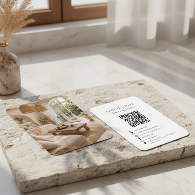 Tarjeta De Visita Vacation Rental Guest House Photo QR Code (Subido por el creador)