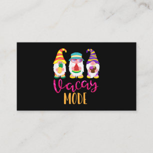 Tarjeta De Visita Vacay Mode Cute Summer Gnomes Graciosos Regalos pa