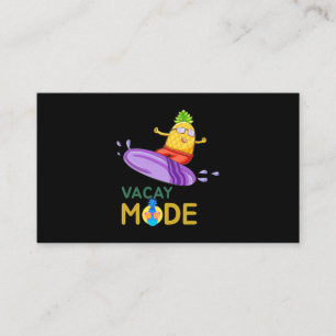 Tarjeta De Visita Vacay Mode Pineapple Surf Funny Family Vacation Be