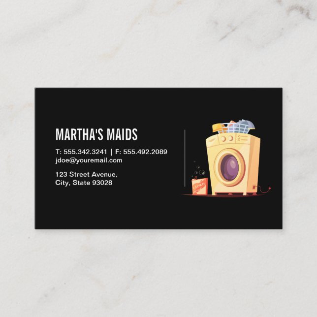 Tarjeta De Visita Vacío de servicios de limpieza (Anverso)