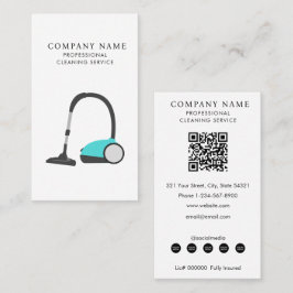 Tarjeta De Visita Vacuum Cleaner Professional Cleaning Services