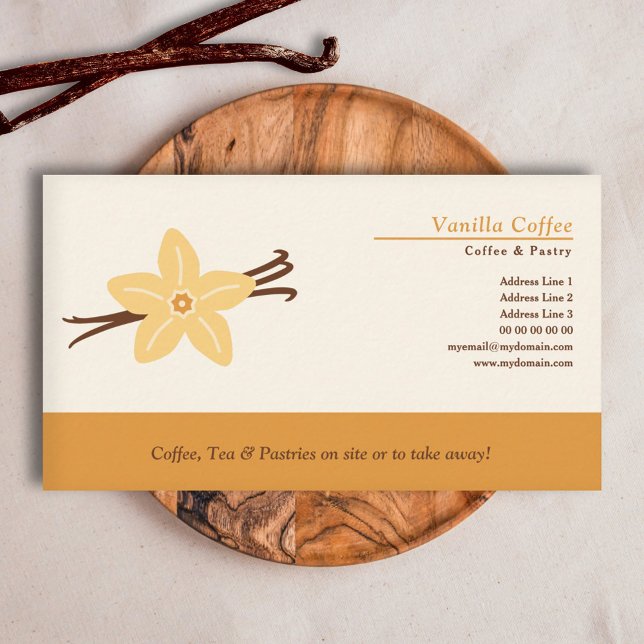 Tarjeta De Visita Vainilla Bean & Flower (Vanilla Bean & Flower Business Card)