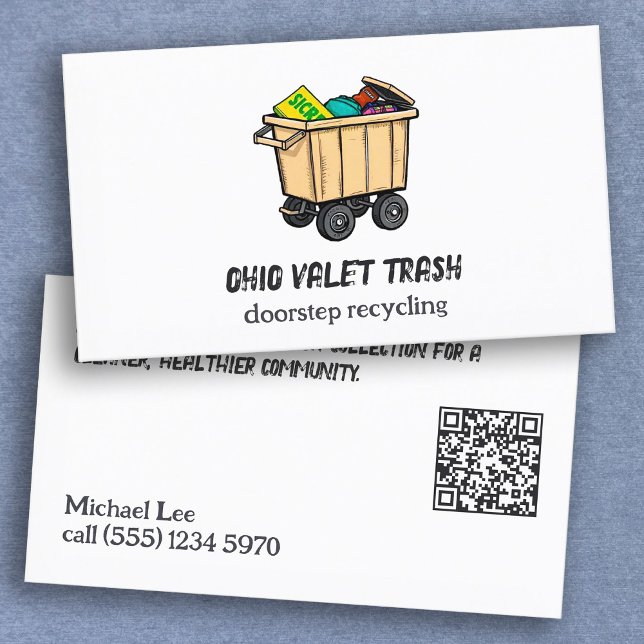 Tarjeta De Visita Valeta de la basura QR (Valet Trash Cards)