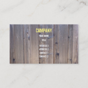 Tarjeta De Visita Valla de madera templada