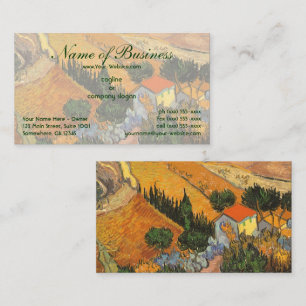 Tarjeta De Visita Valle con Labrador Desde Arriba; Vincent van Gogh