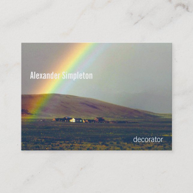 Tarjeta De Visita Valle del San Luis después de la lluvia (Anverso)