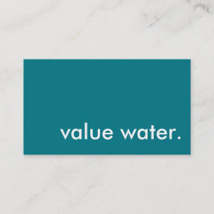 Tarjeta De Visita valorar el agua.