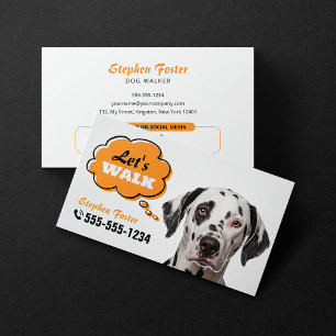 Tarjeta De Visita ¡Vamos a caminar! Entrenador de perros que caminan