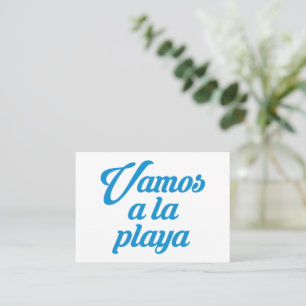 TARJETA DE VISITA VAMOS A LA PLAYA