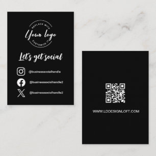 Tarjeta De Visita Vamos a obtener las cuentas de los medios sociales