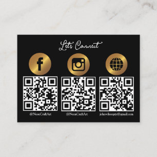 Tarjeta De Visita Vamos a ser sociales Código QR moderno