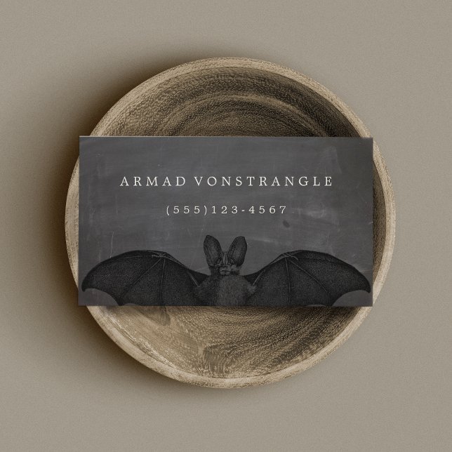 Tarjeta De Visita Vampiro Bat Halloween (Subido por el creador)