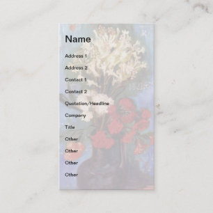 Tarjeta De Visita Van Gogh - Jarrón con claveles y otras flores