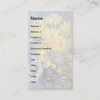 Tarjeta De Visita Van Gogh - Jarrón con lilas, margaritas y anémonas