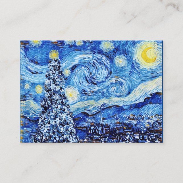 Tarjeta De Visita Van Gogh - La noche estrellada - Plaza de los Navi (Anverso)
