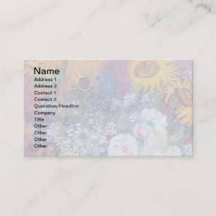 Tarjeta De Visita Van Gogh - Naturaleza muerta con rosas y girasoles