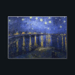 Tarjeta De Visita Van Gogh: Noche estrellada sobre el Rhone<br><div class="desc">Una tarjeta de visita clásica hermosa del paisaje,  pintada por el pintor holandés Vincent Willem Van Gogh.</div>