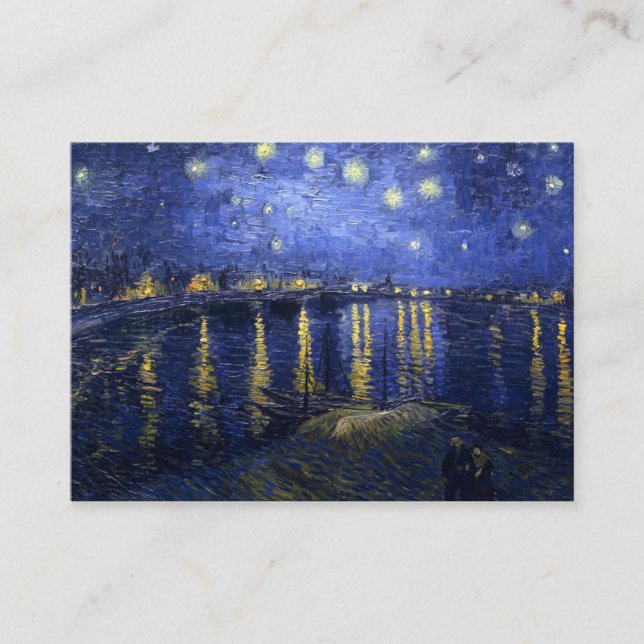 Tarjeta De Visita Van Gogh: Noche estrellada sobre el Rhone (Anverso)