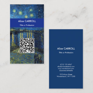 Tarjeta De Visita Van Gogh - Noche estrellada sobre el Ródano - Códi