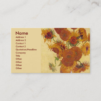 Tarjeta De Visita Van Gogh Sunflowers (F454) Bella Artes Vintage