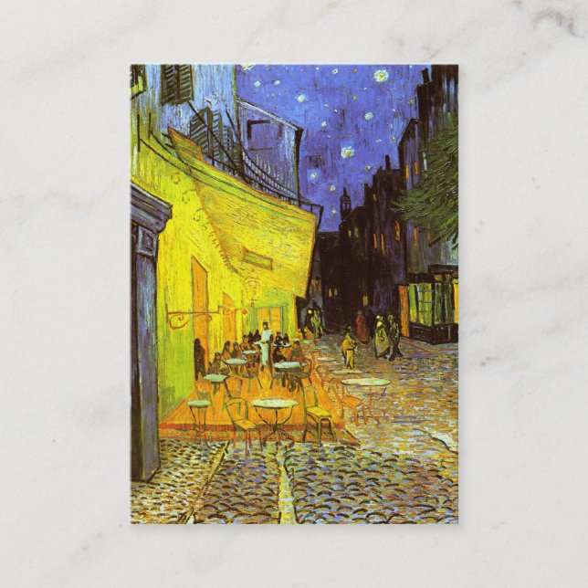 Tarjeta De Visita Van Gogh: Terraza del café en la noche (Anverso)