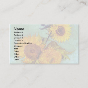 Tarjeta De Visita Van Gogh - Tres Girasoles En Un Jarrón - Arte Fino