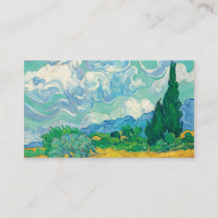 Tarjeta De Visita Van Gogh Wheatfield con cipreses